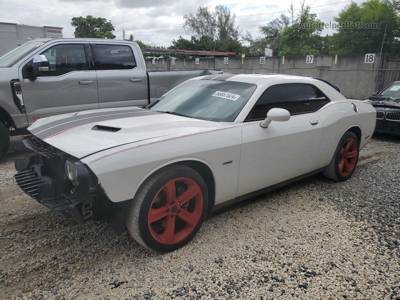 2017 Dodge Challenger R/t Белый vin: 2C3CDZBT4HH658073