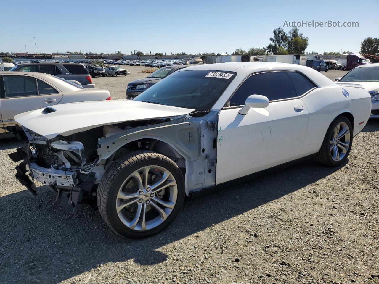 2022 Dodge Challenger R/t White vin: 2C3CDZBT4NH174657