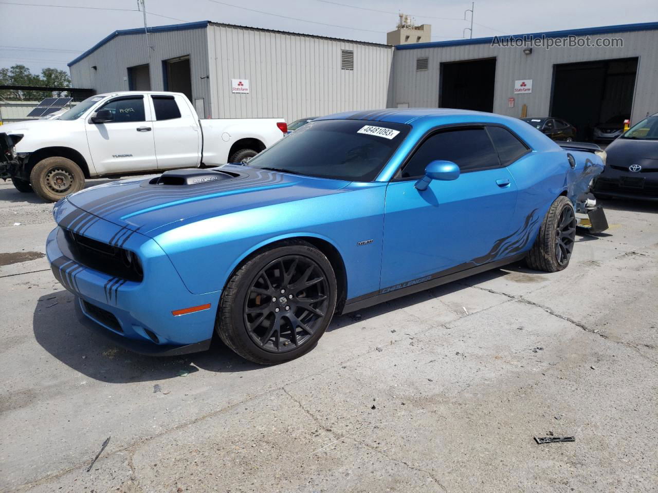 2018 Dodge Challenger R/t Синий vin: 2C3CDZBT5JH333681