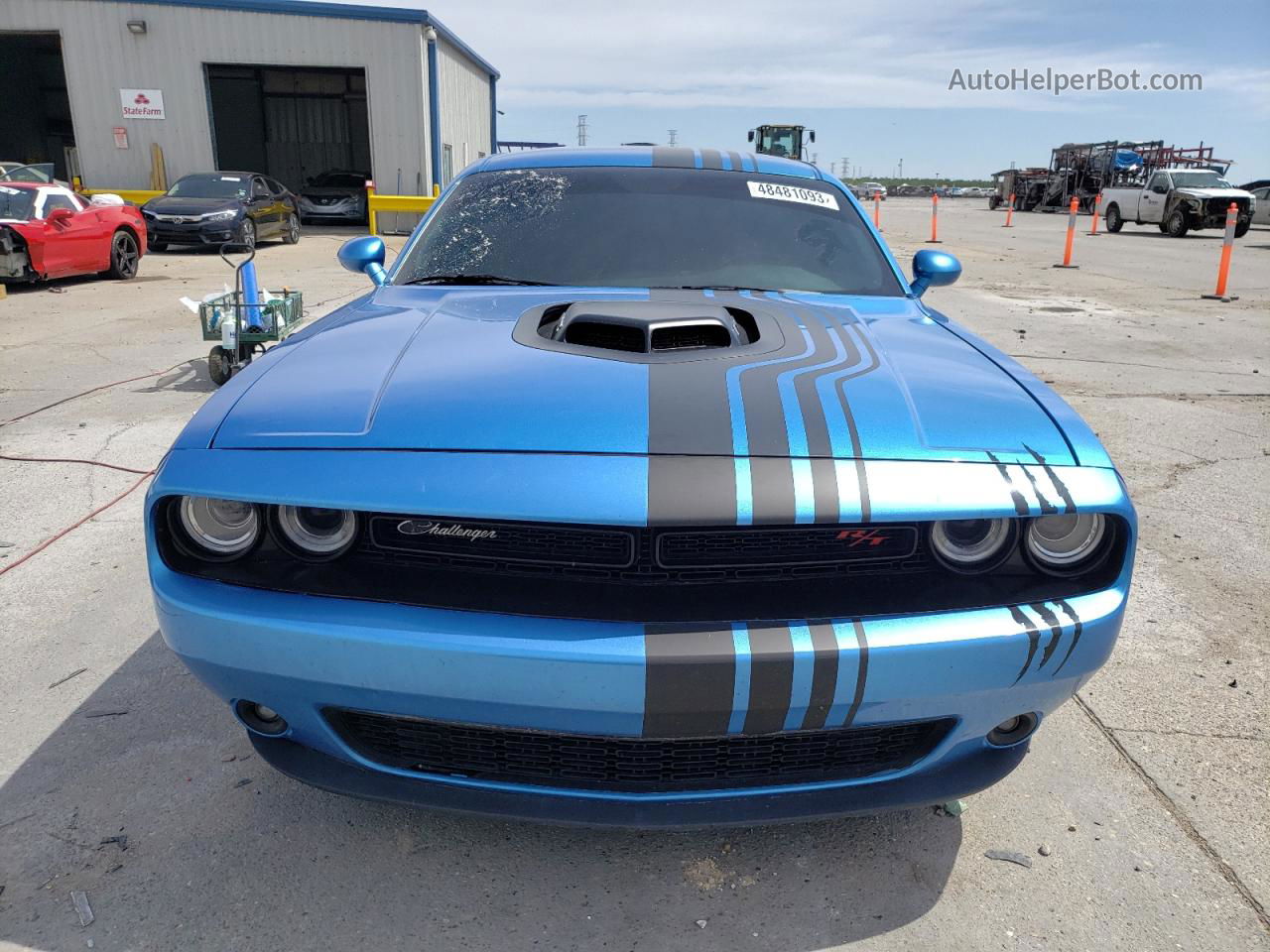 2018 Dodge Challenger R/t Синий vin: 2C3CDZBT5JH333681