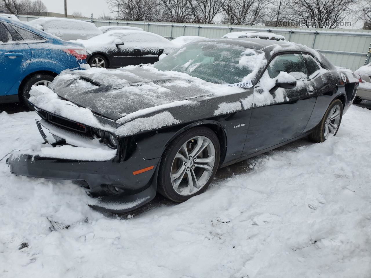 2022 Dodge Challenger R/t Черный vin: 2C3CDZBT5NH207293