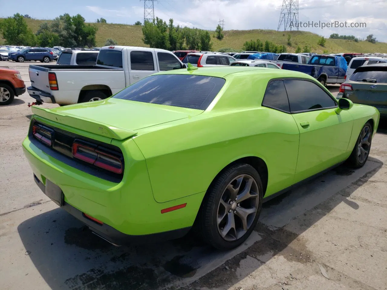 2015 Dodge Challenger Sxt Plus Зеленый vin: 2C3CDZBT6FH788840