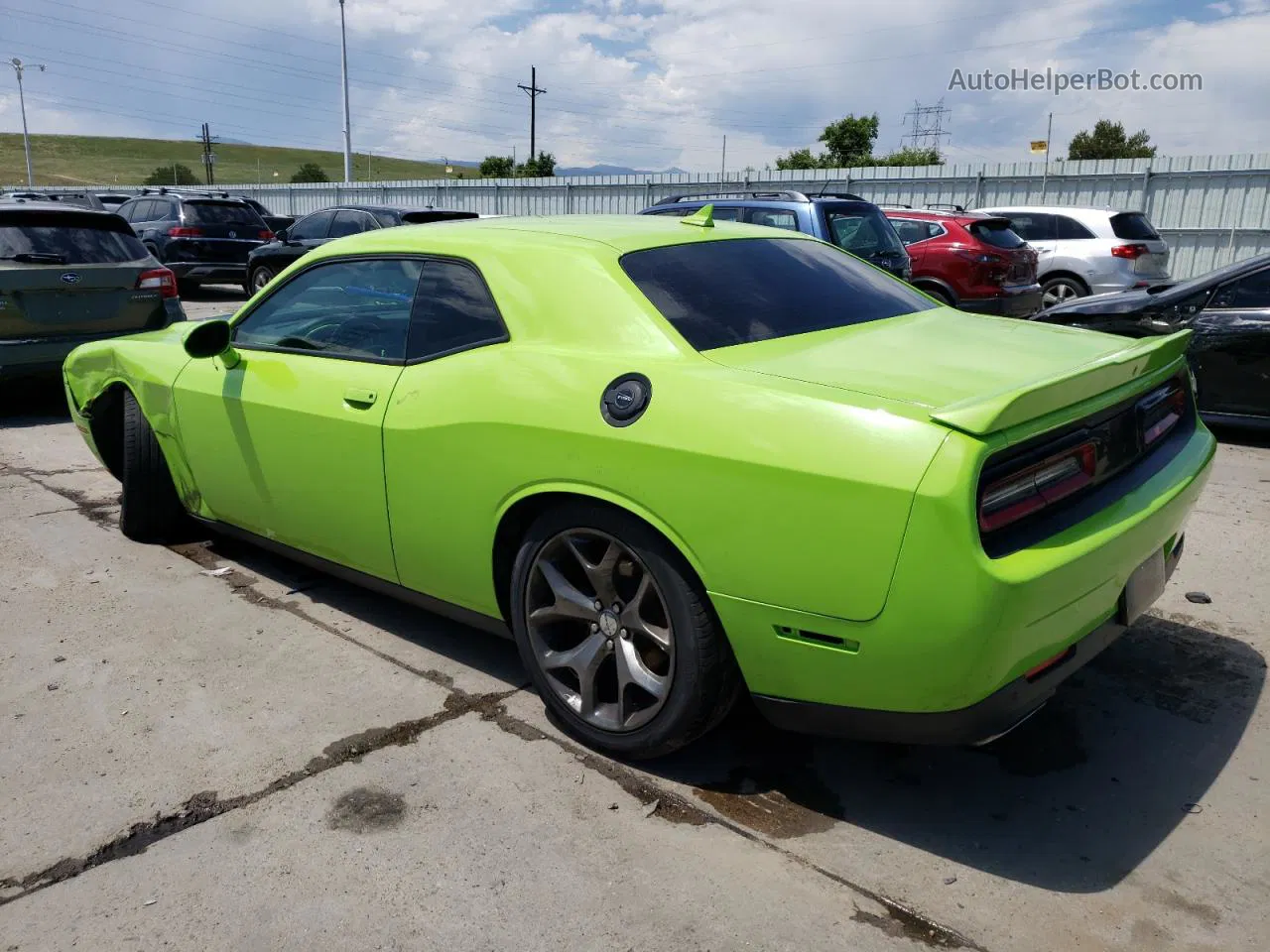 2015 Dodge Challenger Sxt Plus Зеленый vin: 2C3CDZBT6FH788840