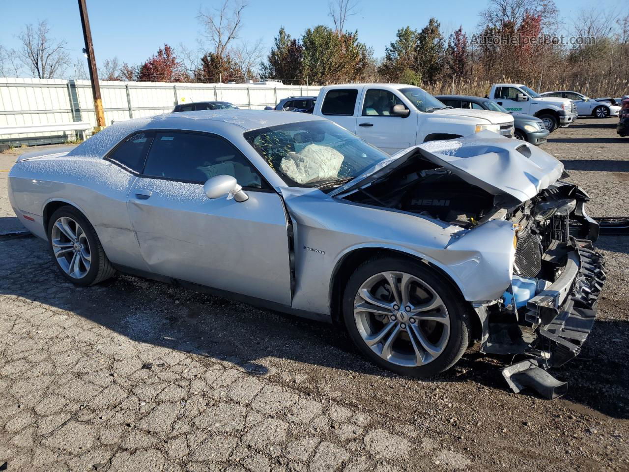 2022 Dodge Challenger R/t Серебряный vin: 2C3CDZBT6NH105341