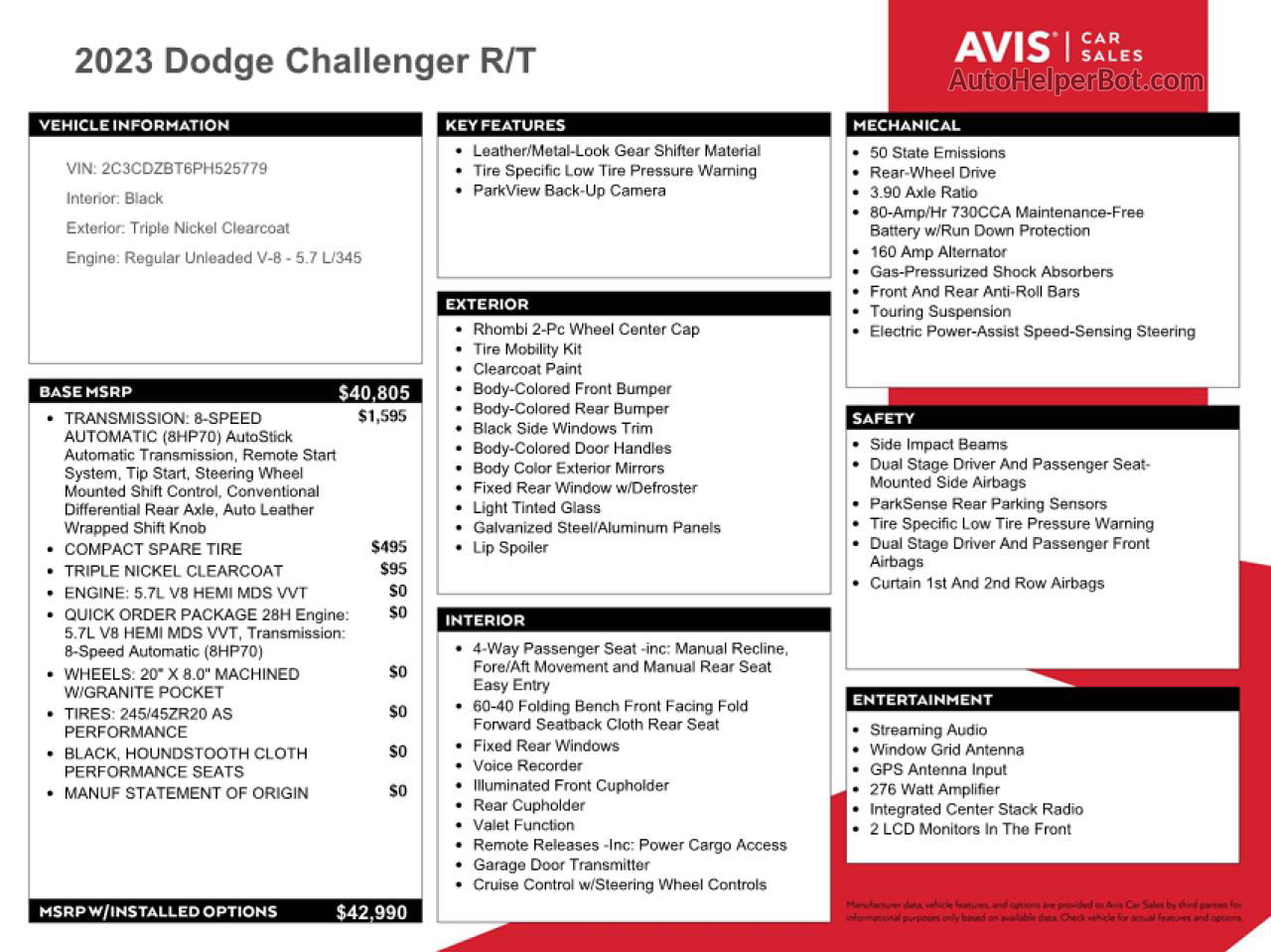 2023 Dodge Challenger R/t Серебряный vin: 2C3CDZBT6PH525779