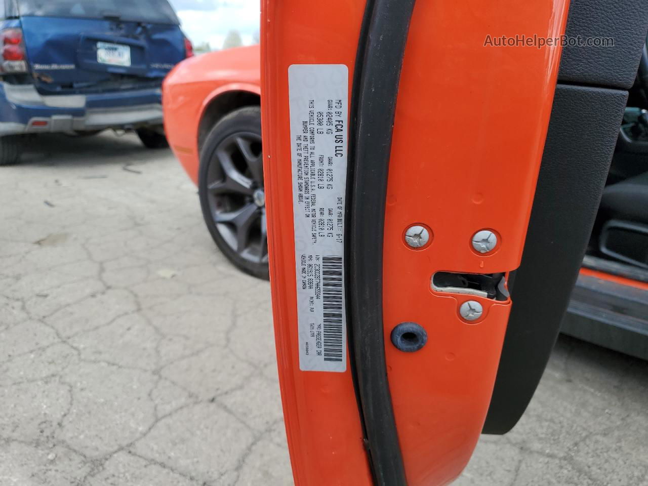 2017 Dodge Challenger R/t Orange vin: 2C3CDZBT7HH655944