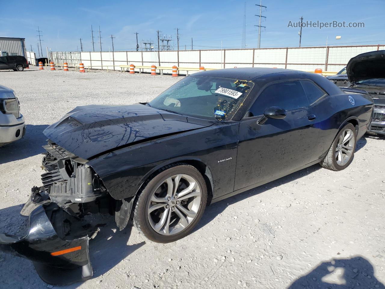 2022 Dodge Challenger R/t Black vin: 2C3CDZBT7NH105171