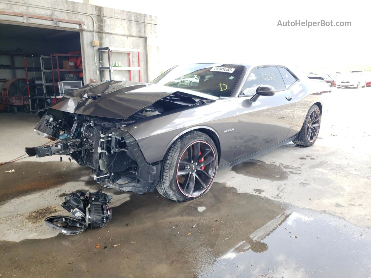 2022 Dodge Challenger R/t Gray vin: 2C3CDZBT7NH181358