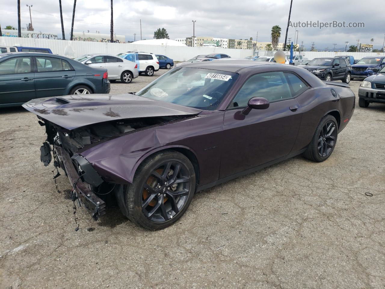 2022 Dodge Challenger R/t Purple vin: 2C3CDZBT8NH234049