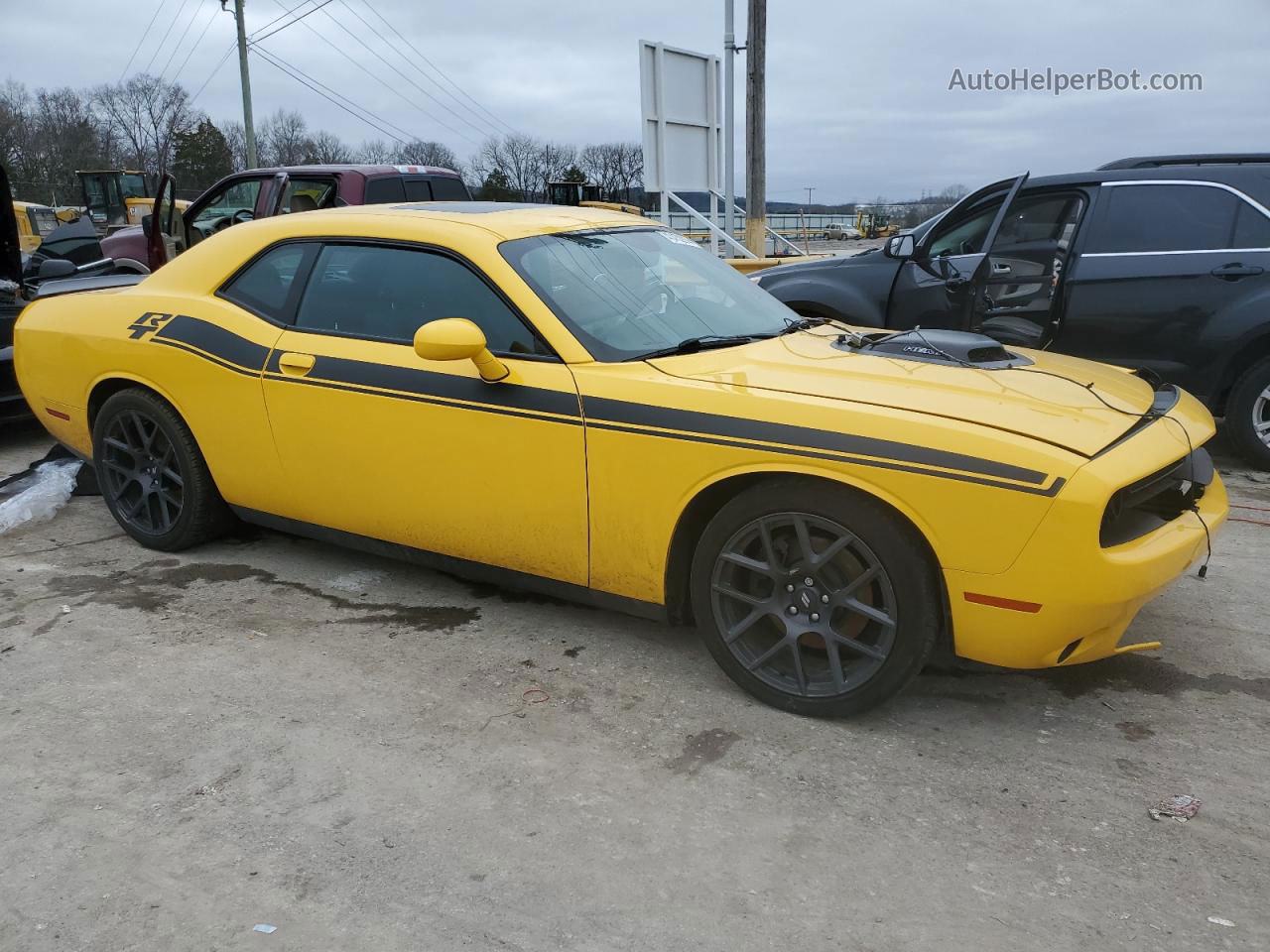 2017 Dodge Challenger R/t Yellow vin: 2C3CDZBT9HH633928