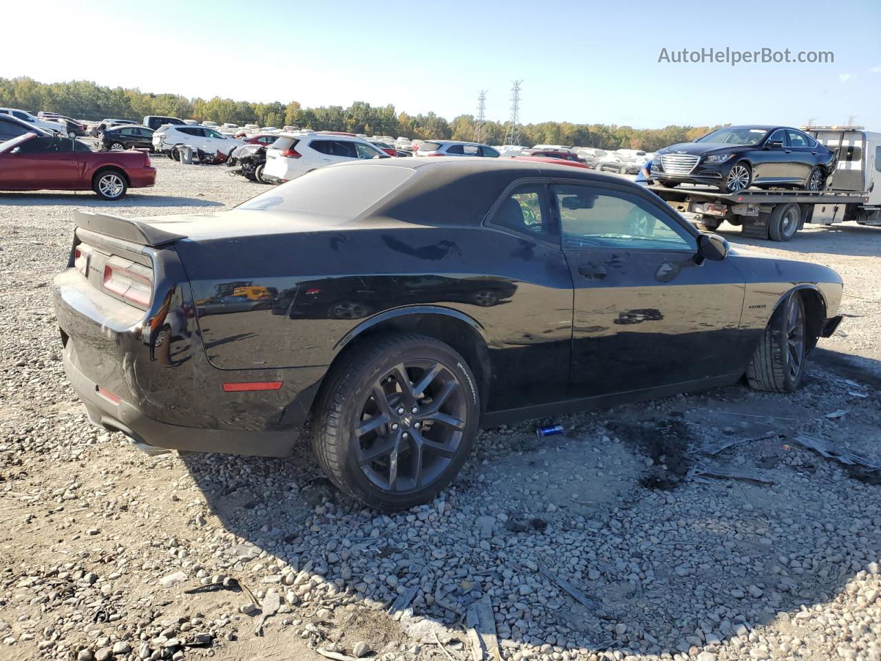 2022 Dodge Challenger R/t Черный vin: 2C3CDZBT9NH253810