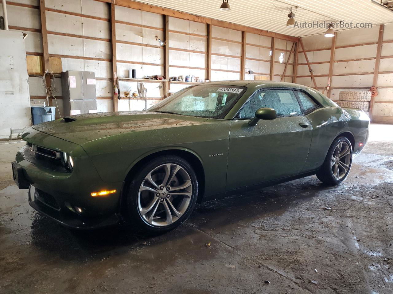 2022 Dodge Challenger R/t Зеленый vin: 2C3CDZBTXNH168538