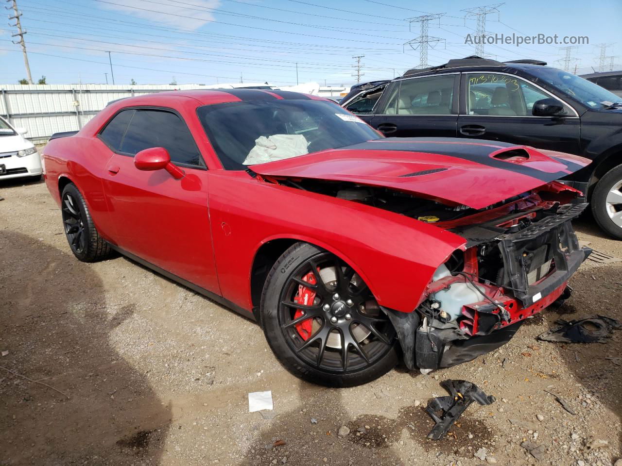 2016 Dodge Challenger Srt Hellcat Red vin: 2C3CDZC93GH239729