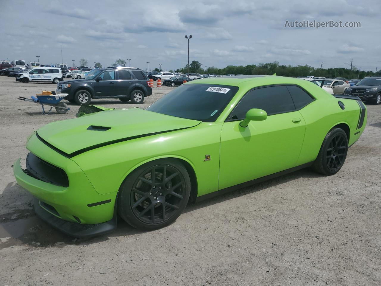 2015 Dodge Challenger R/t Scat Pack Зеленый vin: 2C3CDZFJ1FH855224