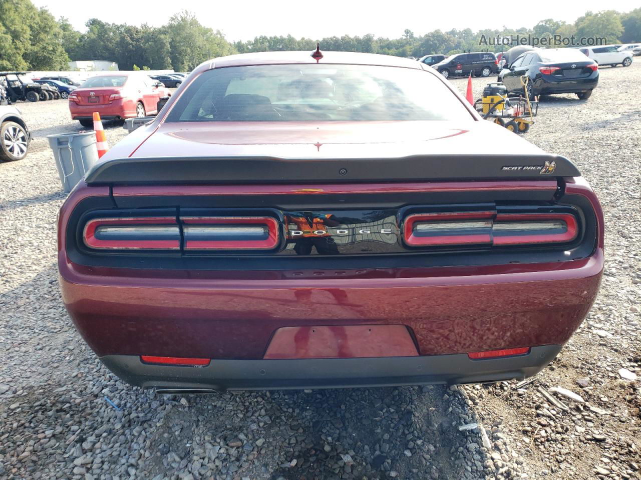 2022 Dodge Challenger R/t Scat Pack Burgundy vin: 2C3CDZFJ1NH256905