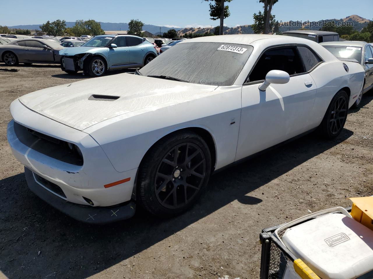 2015 Dodge Challenger R/t Scat Pack White vin: 2C3CDZFJ3FH843172