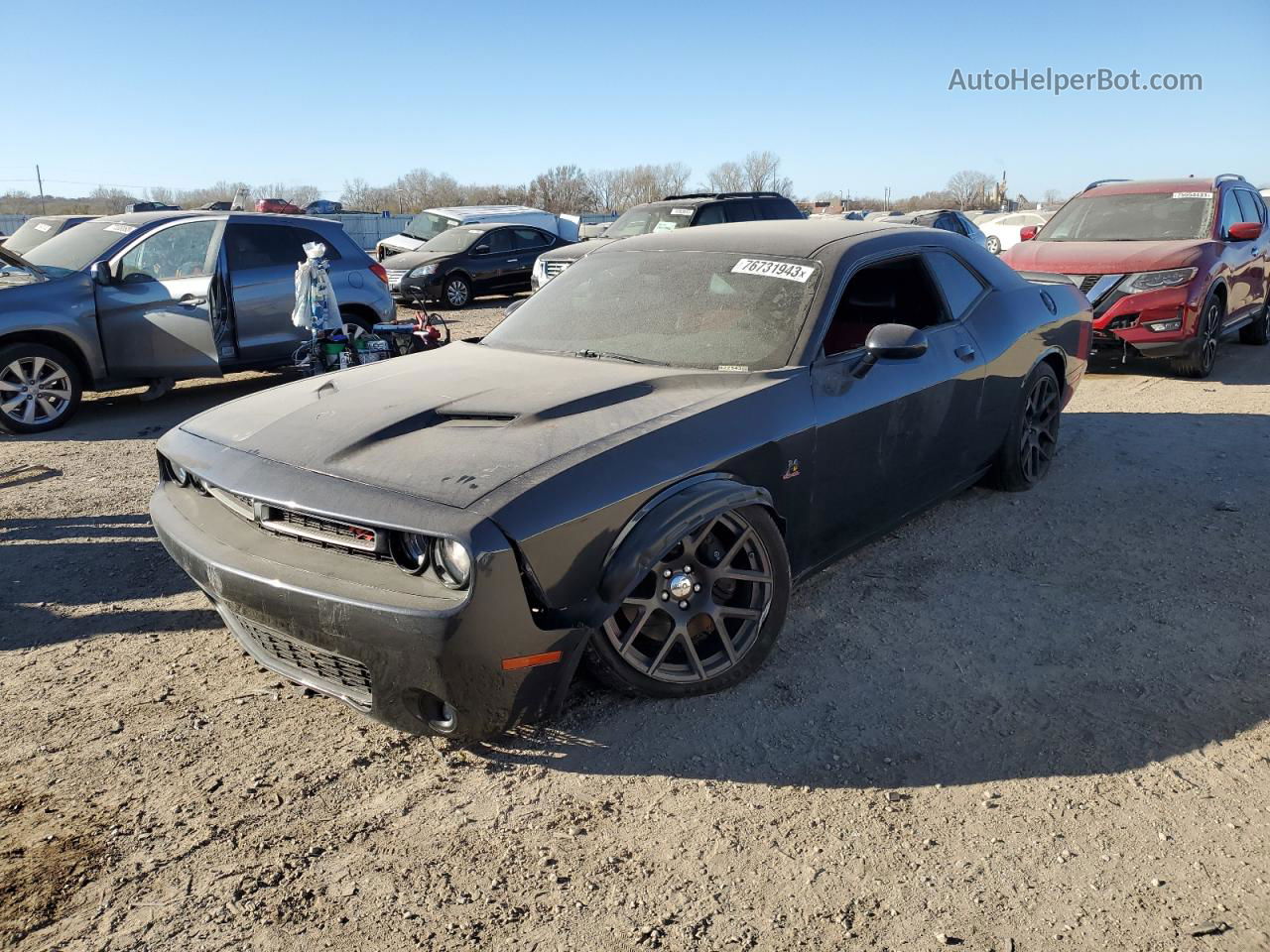 2016 Dodge Challenger R/t Scat Pack Black vin: 2C3CDZFJ5GH221383