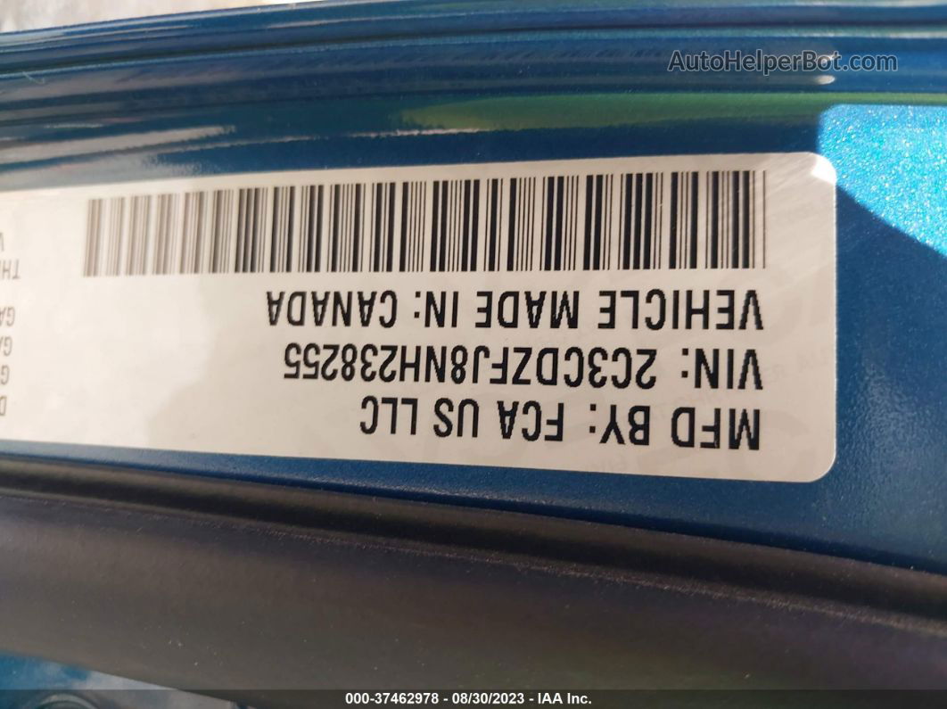 2022 Dodge Challenger R/t Scat Pack Blue vin: 2C3CDZFJ8NH238255