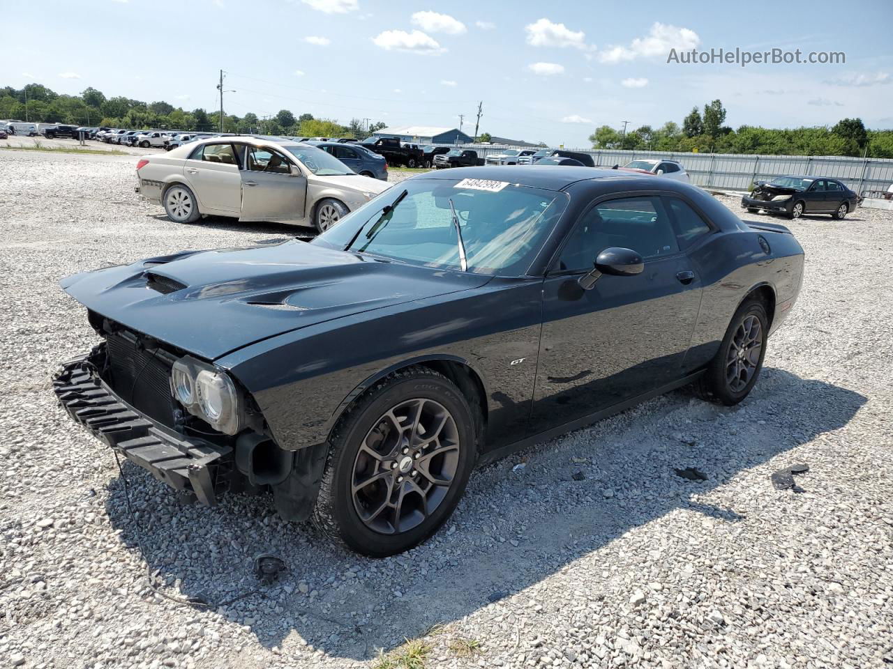 2018 Dodge Challenger Gt Черный vin: 2C3CDZGG2JH205362