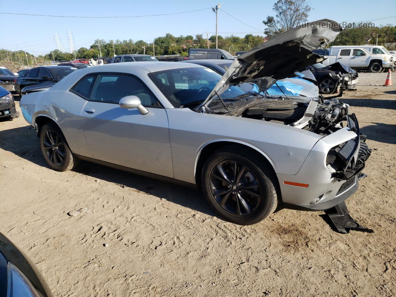 2022 Dodge Challenger Sxt Silver vin: 2C3CDZGG3NH144884