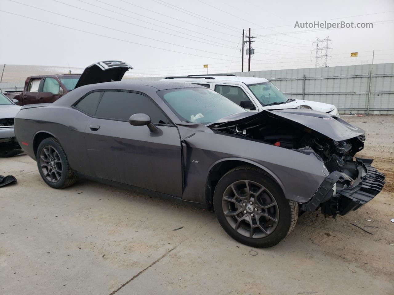 2018 Dodge Challenger Gt Gray vin: 2C3CDZGG5JH256838