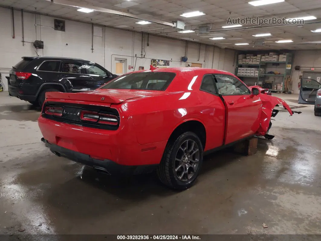 2018 Dodge Challenger Gt Awd Red vin: 2C3CDZGG6JH146753