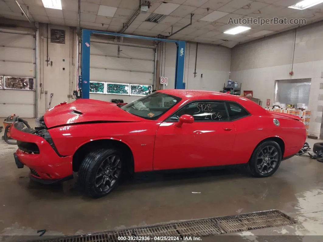 2018 Dodge Challenger Gt Awd Red vin: 2C3CDZGG6JH146753