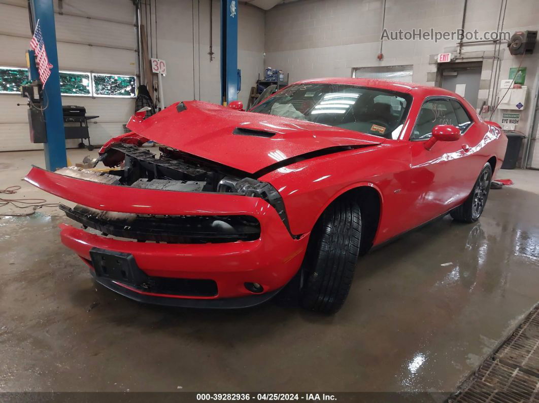 2018 Dodge Challenger Gt Awd Red vin: 2C3CDZGG6JH146753