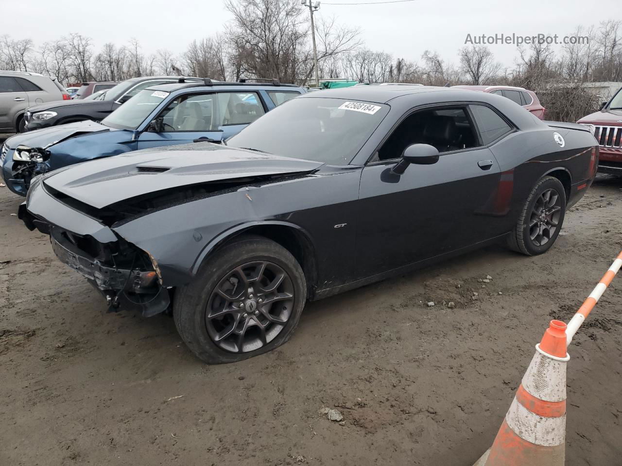 2018 Dodge Challenger Gt Угольный vin: 2C3CDZGG6JH322829