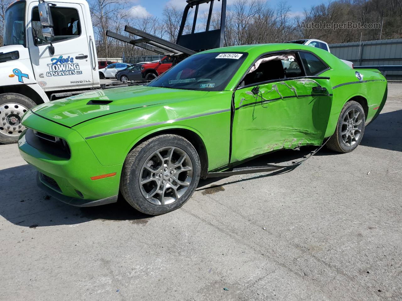 2017 Dodge Challenger Gt Зеленый vin: 2C3CDZGG7HH580903