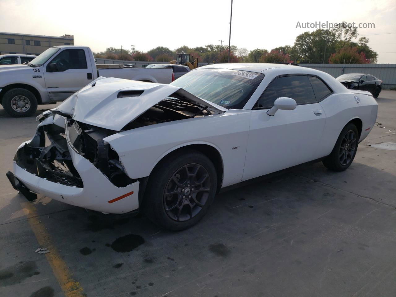 2018 Dodge Challenger Gt White vin: 2C3CDZGG7JH257540