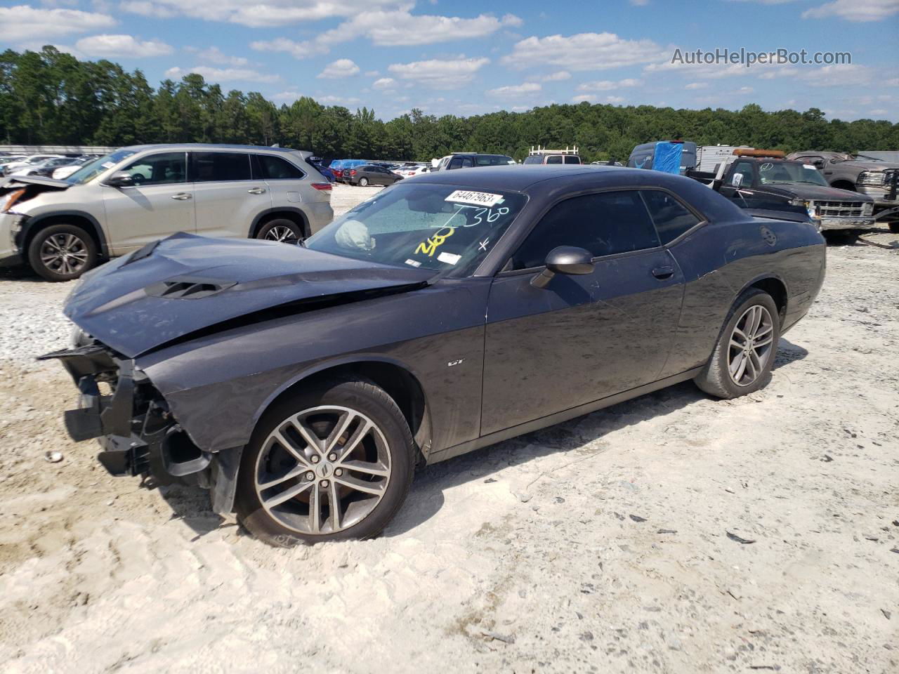 2018 Dodge Challenger Gt Серый vin: 2C3CDZGG8JH184548