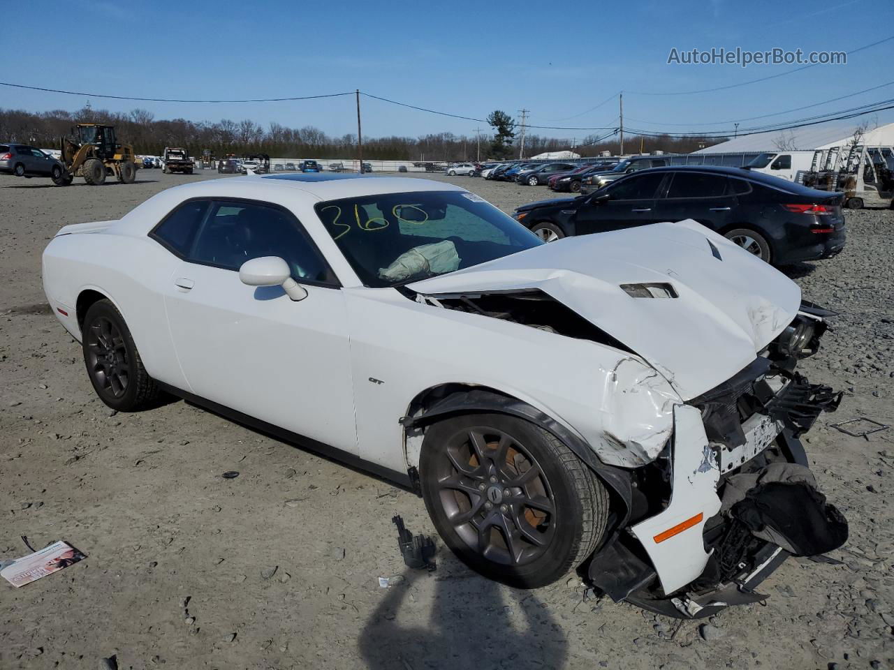 2018 Dodge Challenger Gt White vin: 2C3CDZGG8JH322895