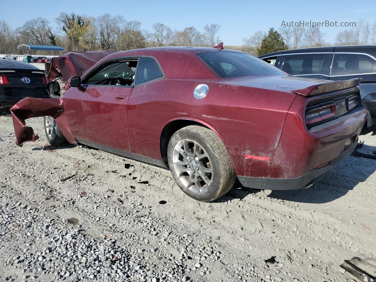 2017 Dodge Challenger Gt Бордовый vin: 2C3CDZGGXHH606085