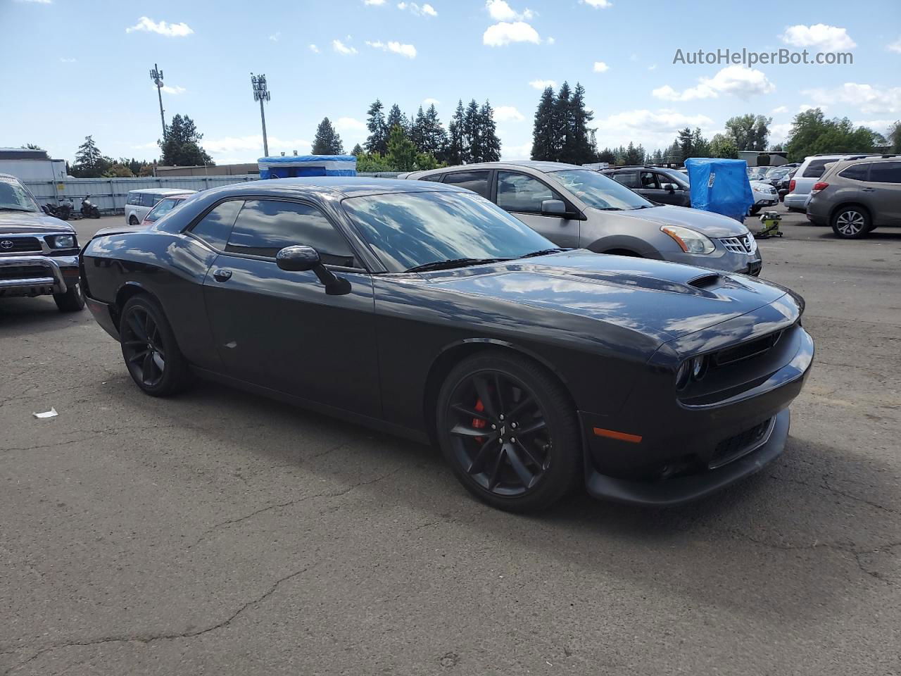 2022 Dodge Challenger Gt Черный vin: 2C3CDZJG1NH175303