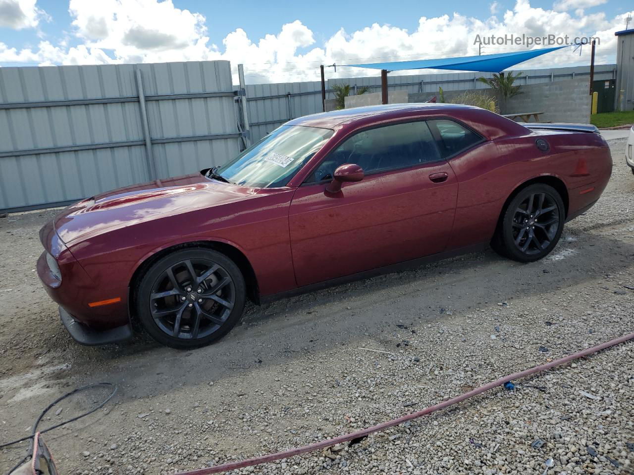 2022 Dodge Challenger Gt Темно-бордовый vin: 2C3CDZJG1NH238707