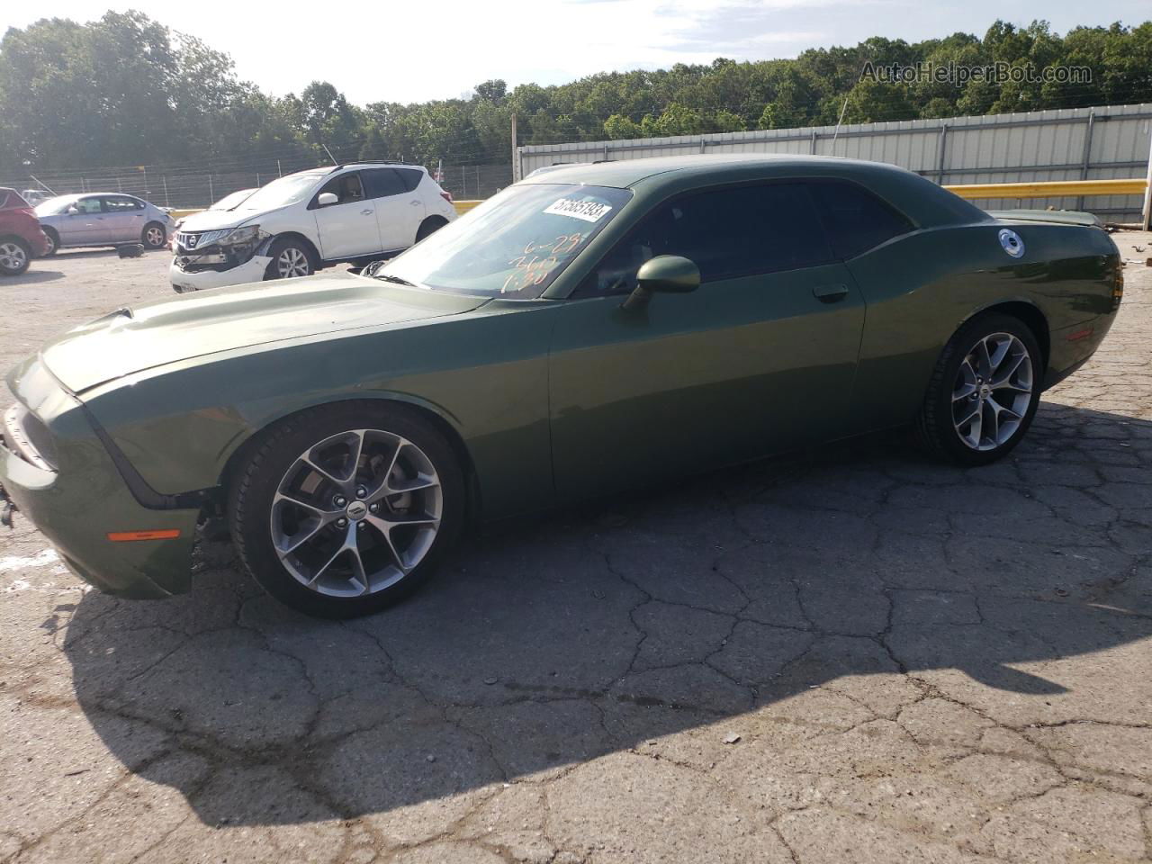 2022 Dodge Challenger Gt Green vin: 2C3CDZJG4NH175120