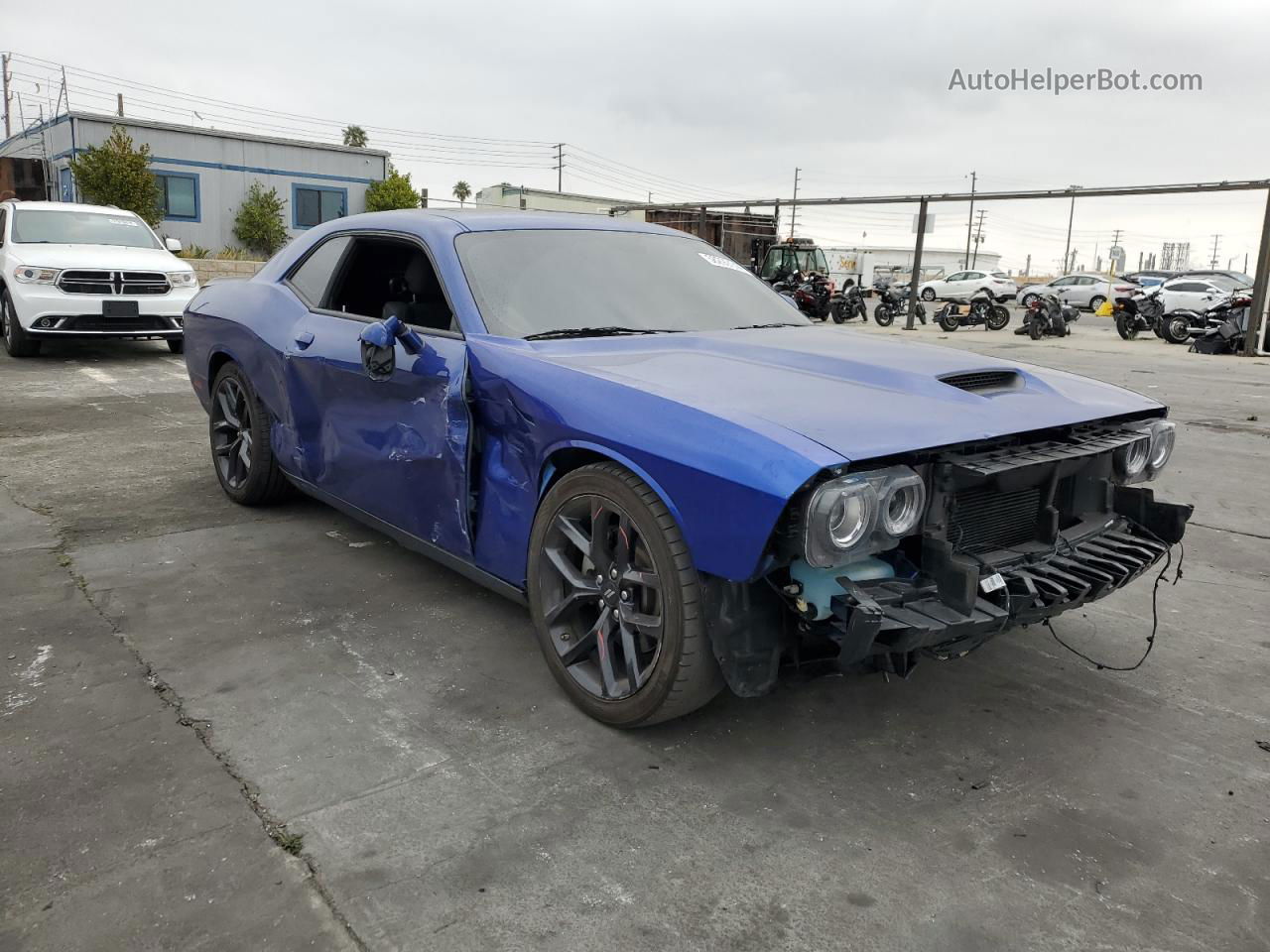 2022 Dodge Challenger Gt Синий vin: 2C3CDZJG7NH191988