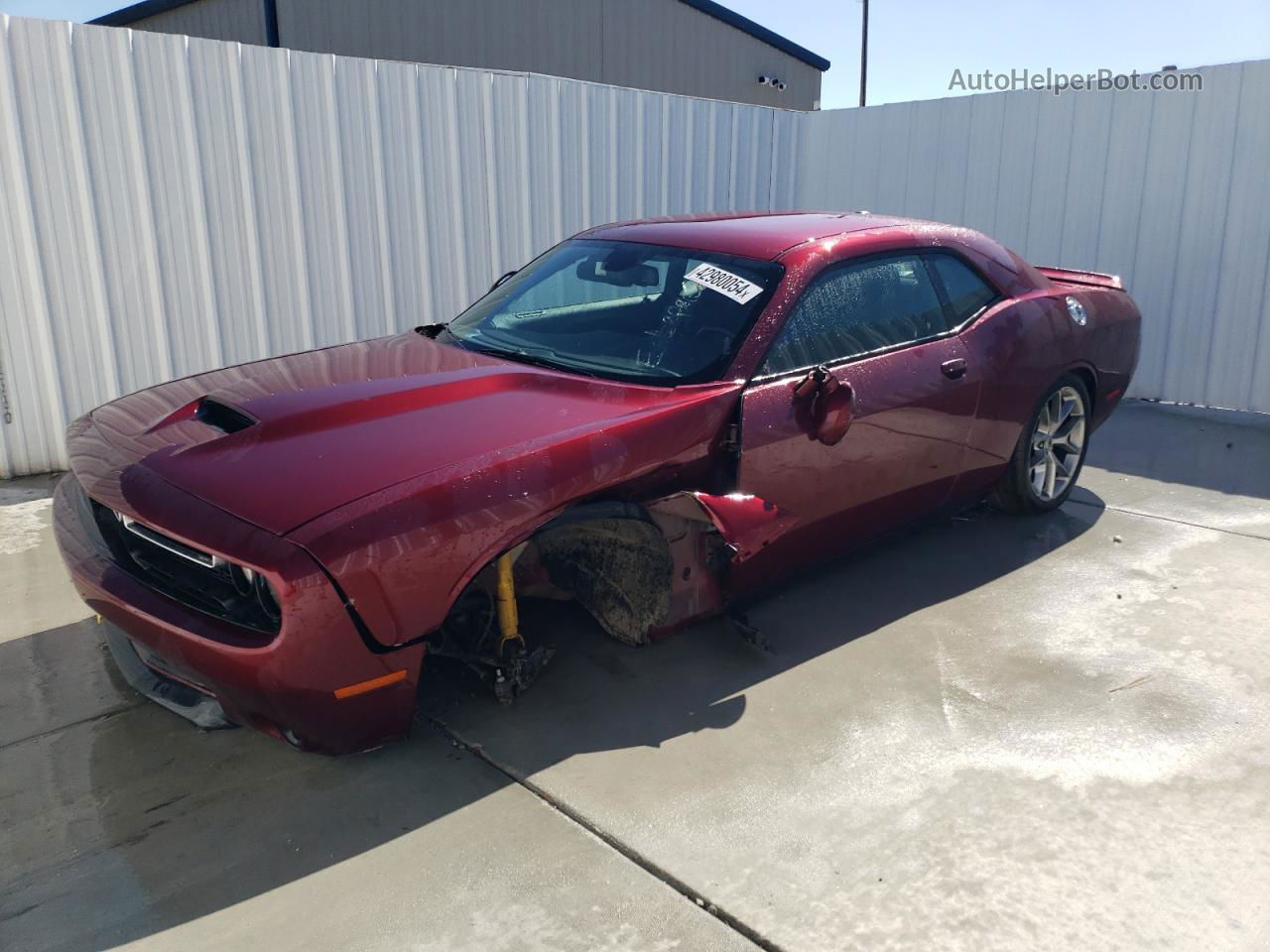 2022 Dodge Challenger Gt Burgundy vin: 2C3CDZJGXNH214793