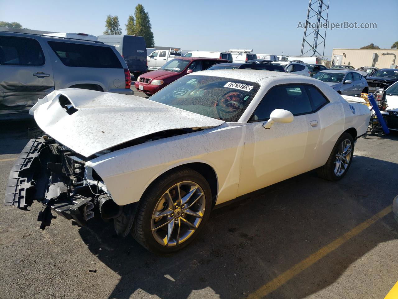 2023 Dodge Challenger Gt White vin: 2C3CDZKG0PH507801