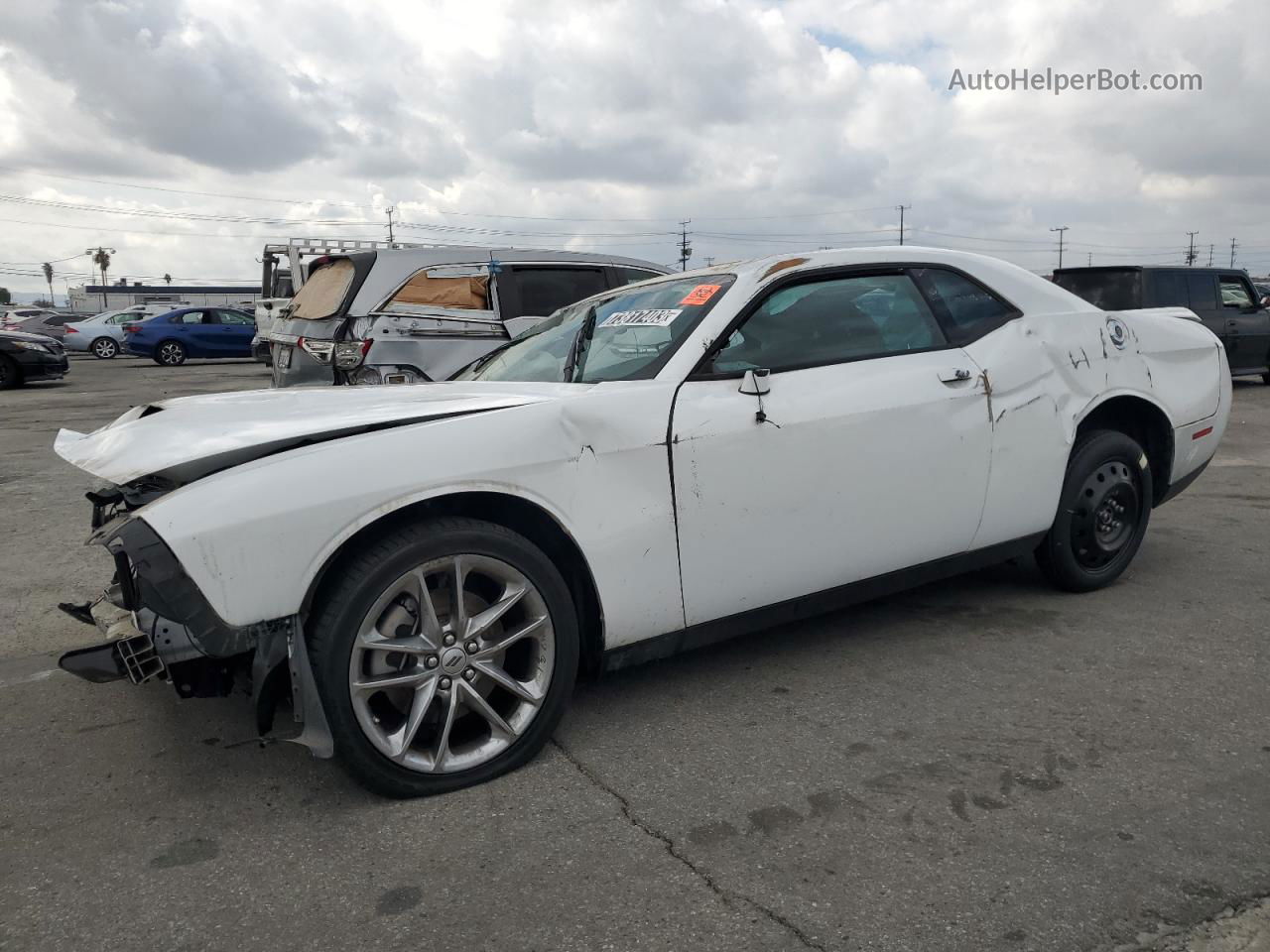 2022 Dodge Challenger Gt White vin: 2C3CDZKG1NH227303