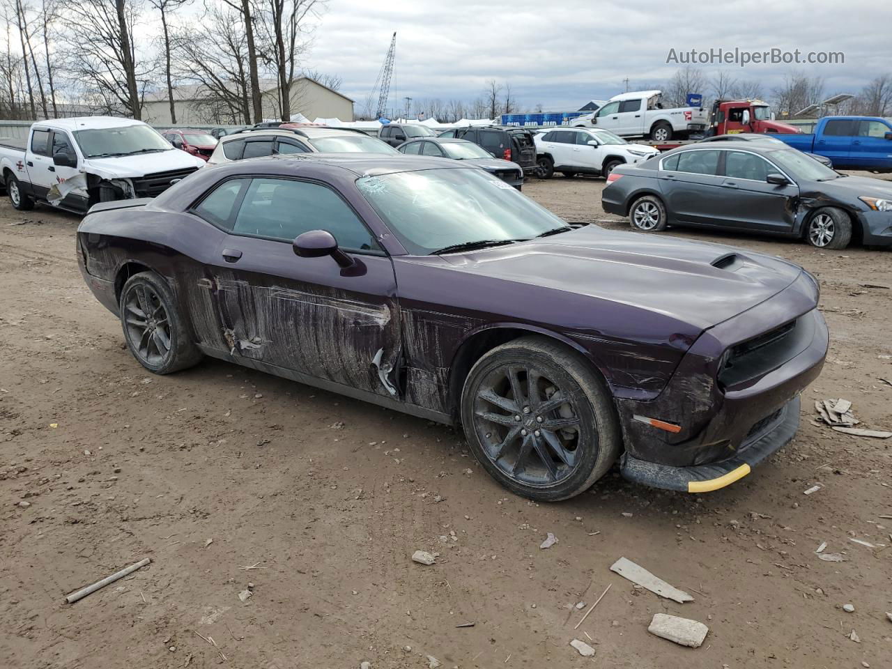 2022 Dodge Challenger Gt Purple vin: 2C3CDZKG6NH117007