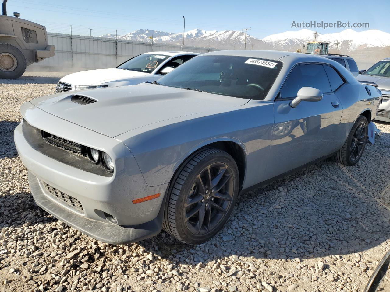 2022 Dodge Challenger Gt Gray vin: 2C3CDZKGXNH132612