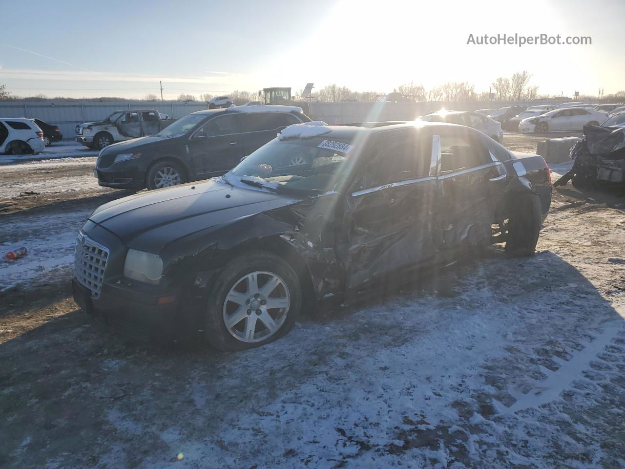 2007 Chrysler 300 Touring Black vin: 2C3KA53G77H612802