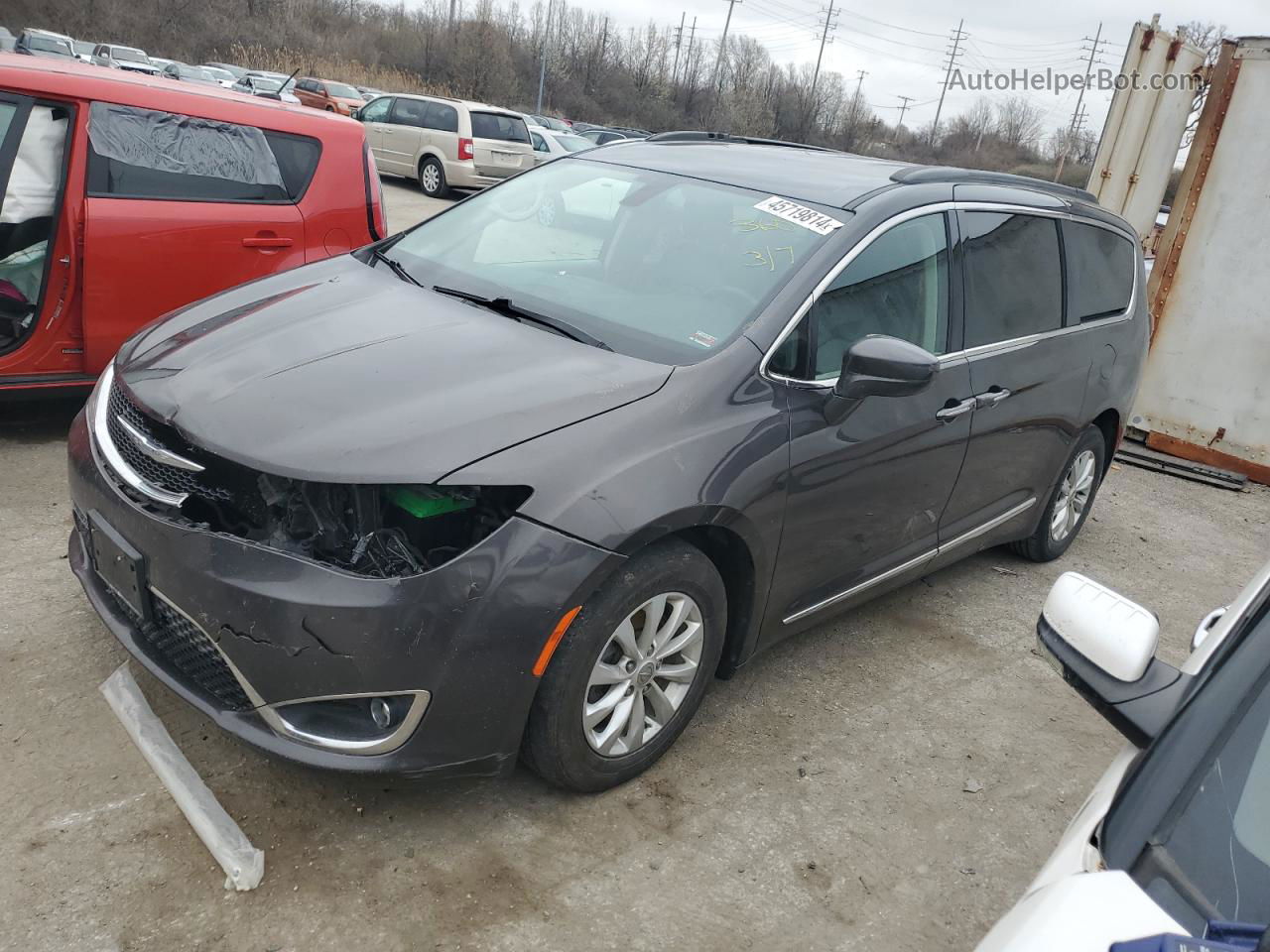 2017 Chrysler Pacifica Touring L Серый vin: 2C4RC1BG1HR702991