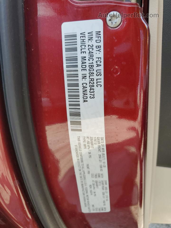 2020 Chrysler Pacifica Touring L Red vin: 2C4RC1BG8LR284373