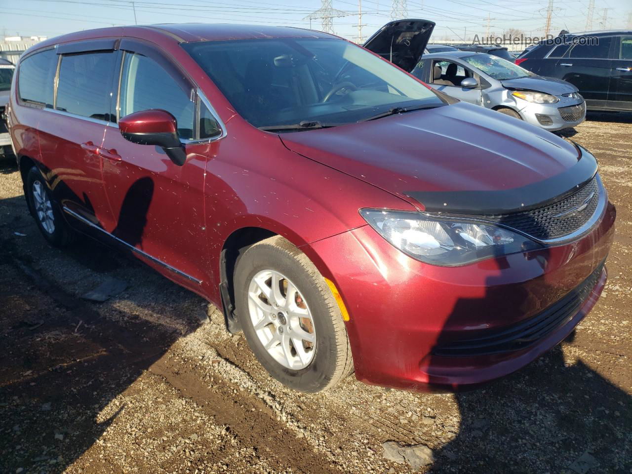 2017 Chrysler Pacifica Lx Red vin: 2C4RC1CG3HR522247