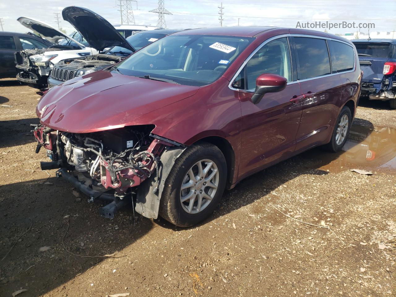 2017 Chrysler Pacifica Lx Burgundy vin: 2C4RC1CG9HR712134