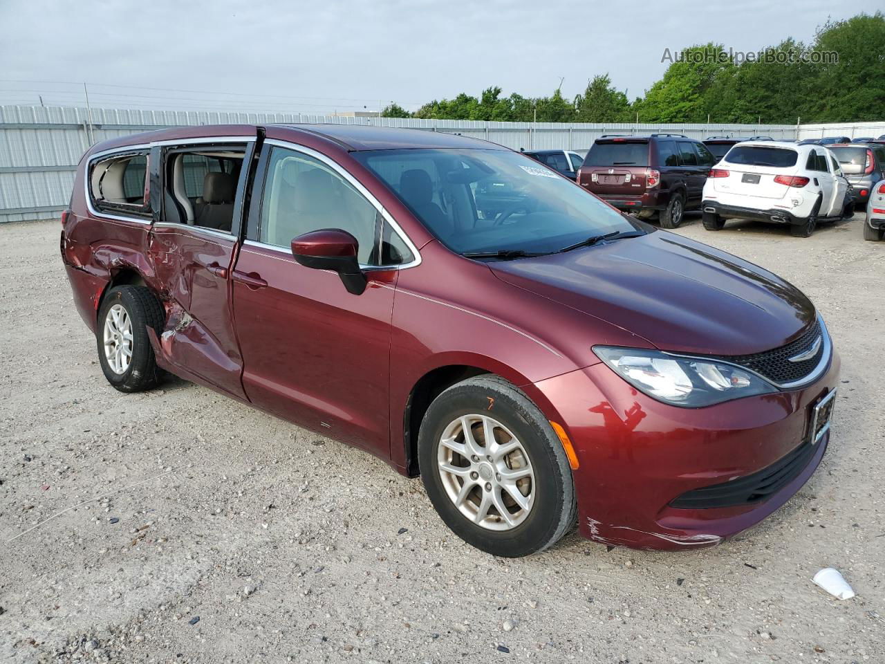 2017 Chrysler Pacifica Touring Burgundy vin: 2C4RC1DG6HR836814