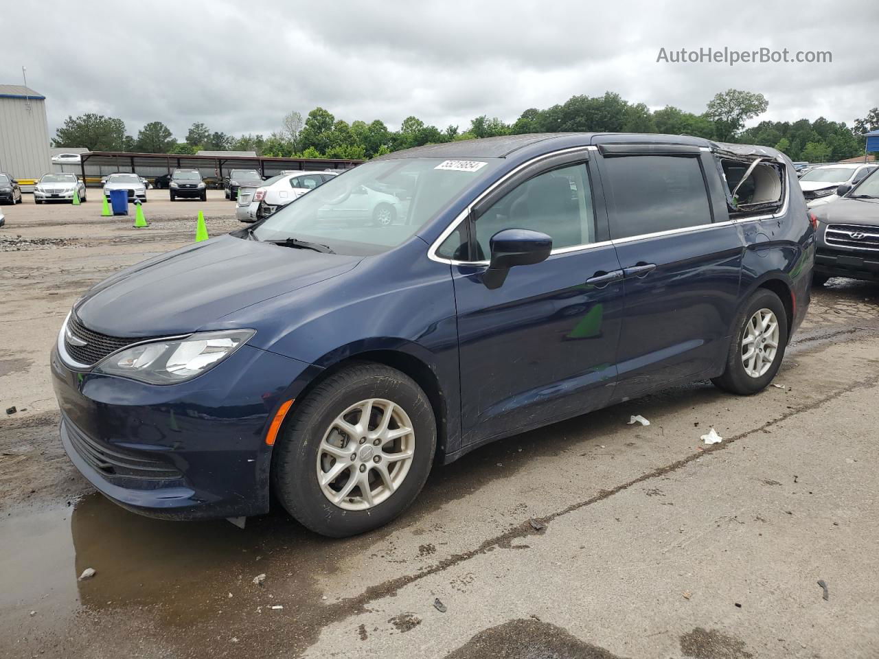 2017 Chrysler Pacifica Touring Blue vin: 2C4RC1DGXHR522387